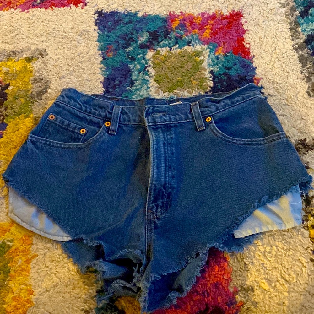Levi’s dark denim shorts